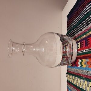 Krasno Poland Clear crystal 10" tall Decanter or Vase